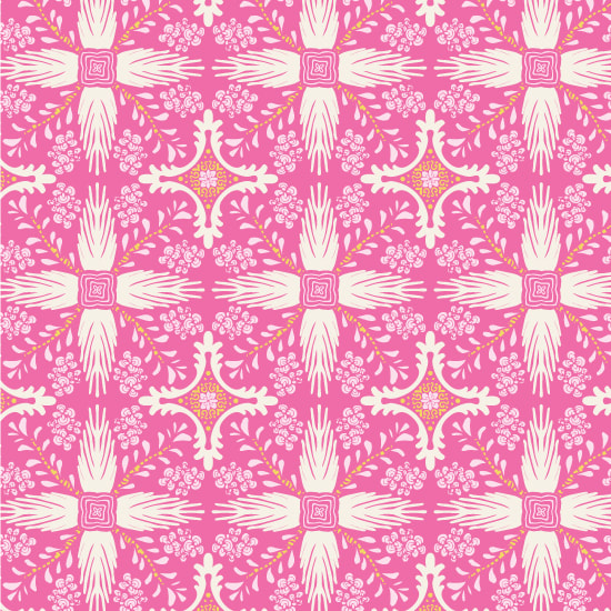 Tonia Dee - Passionately Pink Tiled Succulents. surface pattern design and illustration. toniadee.com